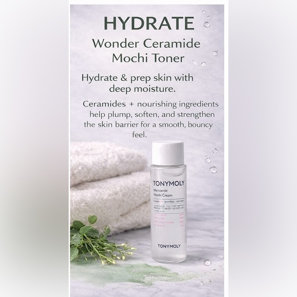 TONYMOLY Green Tea & Ceramide Skincare + Clinique Exfoliant + Cosmetic Bag - Picture 3 of 5